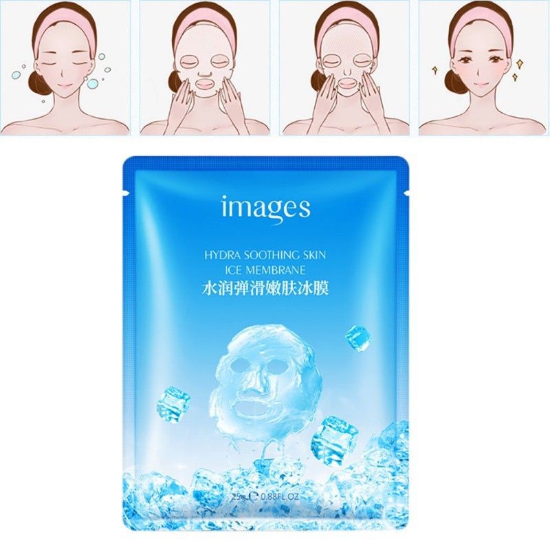 Combo 10 Mặt nạ Đá Băng Images dưỡng ẩm, se khít lỗ chân lông - Hydra Smoothing Skin Ice Membrane