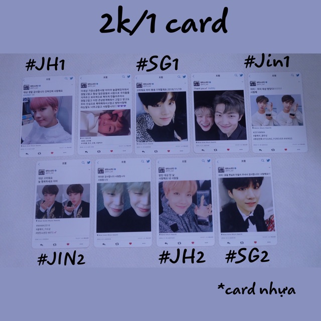 (Có sẵn) lẻ card của fansite