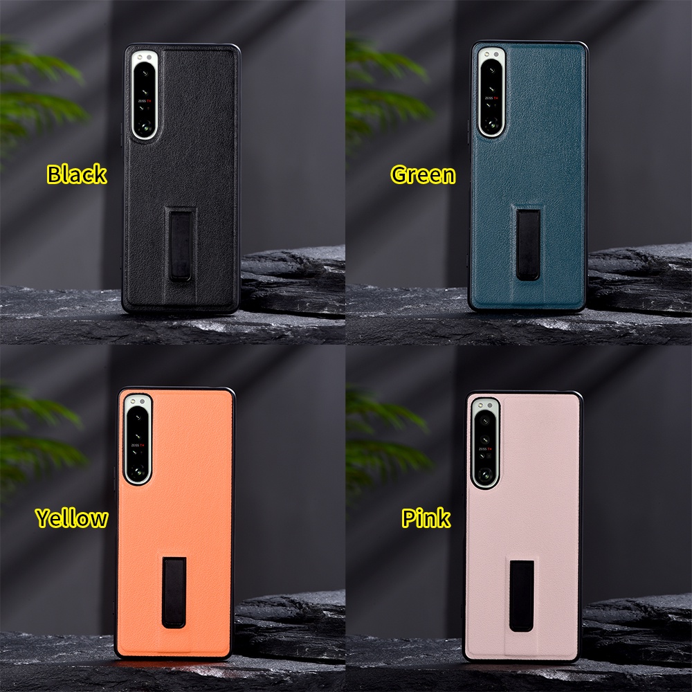 Ốp Điện Thoại Da Bò Tích Hợp Giá Đỡ Cho Sony Xperia 1 IV 5 II 10 III
