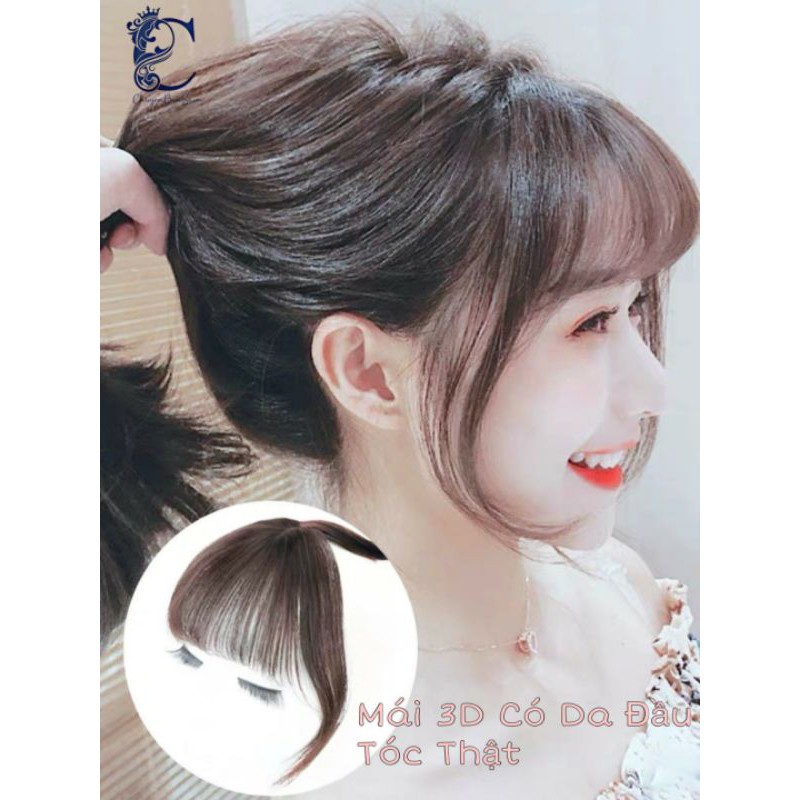 [Mã FAMARAL2 giảm 10K đơn 50K]tóc thật 100% mái che hói 3d mái dày loại 2 kẹp freeship 50k❤ hàng cao cấp