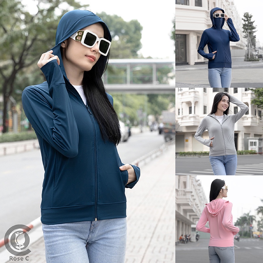 Áo chống nắng nữ, áo khoác chống tia UV cực tím, chống nắng, vải thông hơi, thoáng khí cực mát-AKH