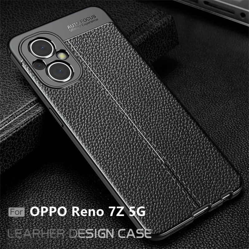 Ốp Điện Thoại Silicon Cao Su Vân Da Chống Sốc Cho OPPO Reno A17 8Z 5G 7Z Reno7Z 5G