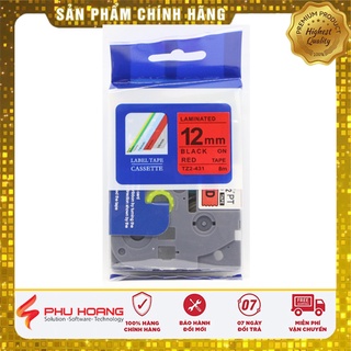 Băng nhãn Brother Nhãn in Hze-431 ( Tze-431, Tz2-431), 12mm*8m, chữ đen nền đỏ, Black on Red