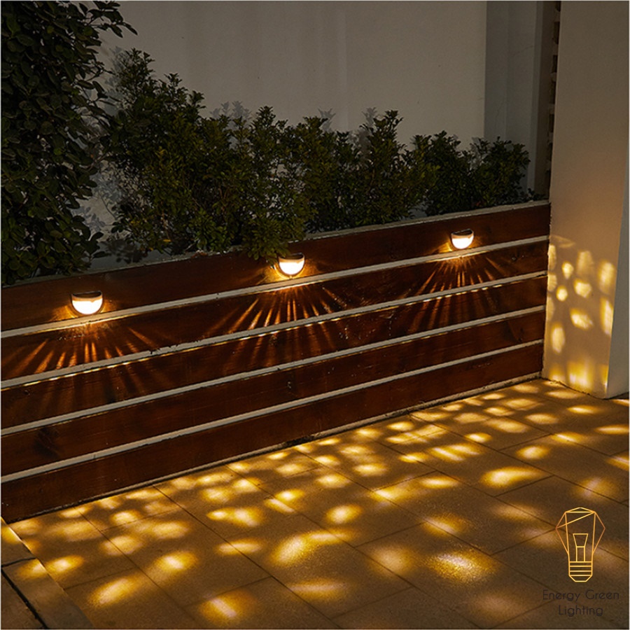 Combo 3 Đèn Led Gắn Tường Energy Green Lighting - Sử Dụng Năng Lượng Mặt Trời MT-107 - Chống Nước IP65