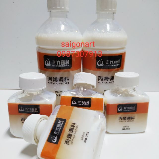 Dung Môi Làm Chậm Khô, Tăng Sáng, Bền Màu Pha Acrylic Chinjoo 500ml