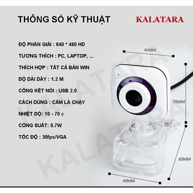 Webcam có mic hỗ trợ video HD dùng được học online, gọi video có chân kẹp không cần cài đặt phù hợp tất cả các win | BigBuy360 - bigbuy360.vn