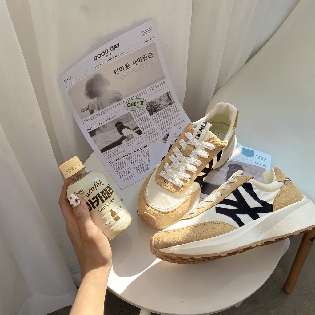 [CHÍNH HÃNG] - GIÀY MLB CHUNKY JOGGER NEW YORK YANKEES - *BEIGE* - Code: 32SHX1111-50b