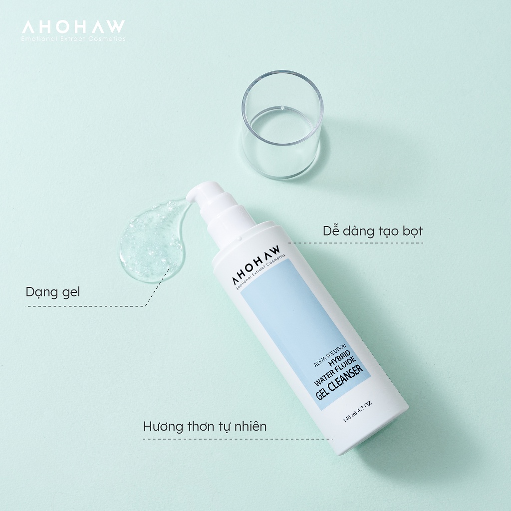 Gel rửa mặt dành cho mọi loại da Ahohaw Aqua Solution