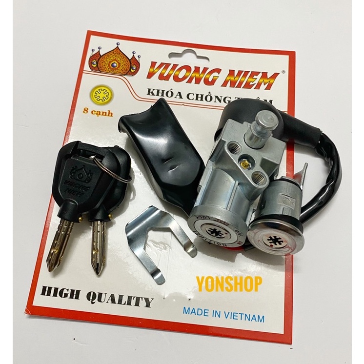 Bộ Ổ Khoá Xe Dream Thái Chìa 6 - 8 Cạnh Chống Trộm Chính Hãng VƯƠNG NIỆM