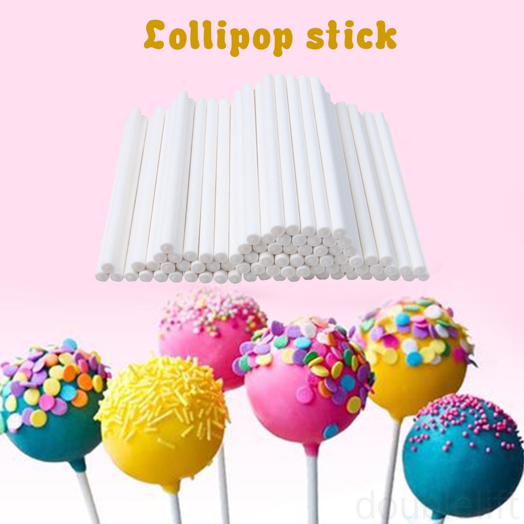 Set 100 Que Làm Kẹo Mút Bằng Giấy 10cm