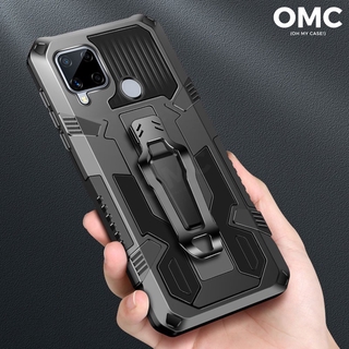 Ốp lưng nhựa cứng Chống Sốc Có Giá Đỡ Cho Điện Thoại Realme C15