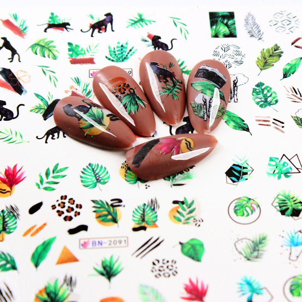Nhãn Dán Móng Tay Họa Tiết Hoa Lá Mùa Xuân 12 Phong Cách Khác Nhau Cho Nữ