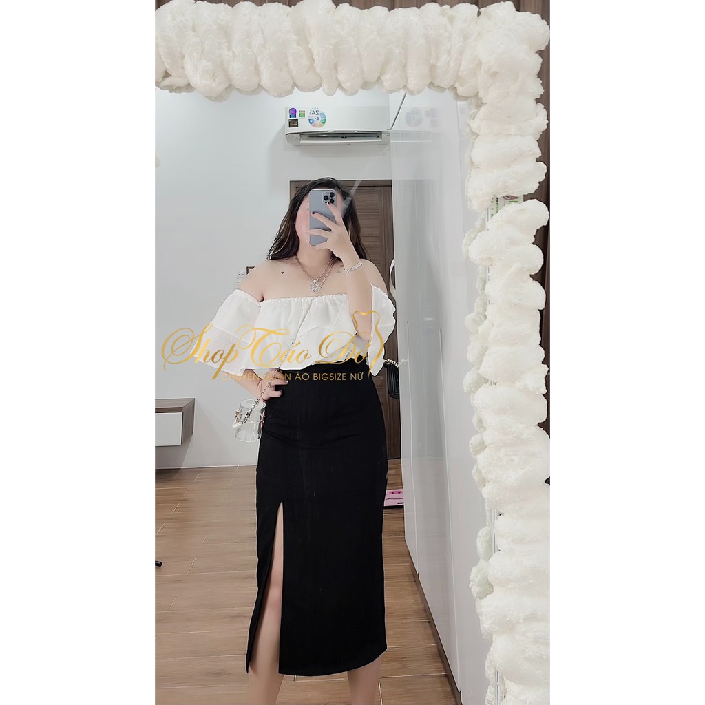 (TÁO ĐỎ BIGSIZE 55-90KG) CHÂN VÁY MIDI DÀI XẺ TÀ SIÊU XINH ( ảnh + video thật shop chụp 100%)🥰 | BigBuy360 - bigbuy360.vn