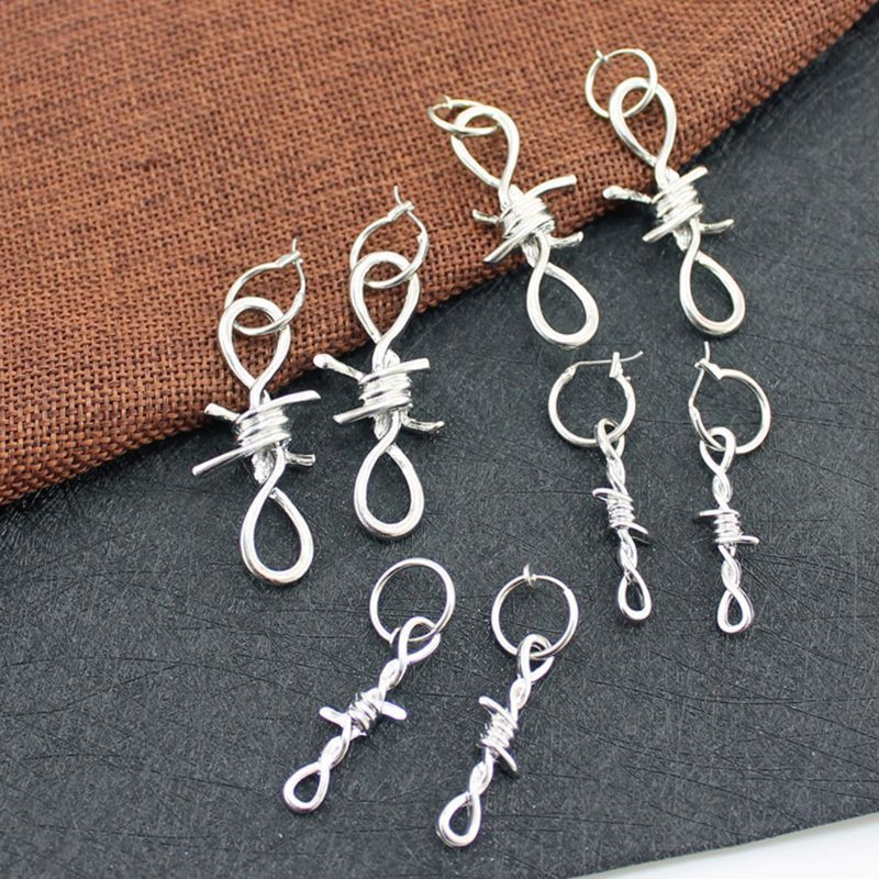 YOI*Personality Irregular Earring Metal Thorns Punk Rock Male Female Ear Clip Gifts