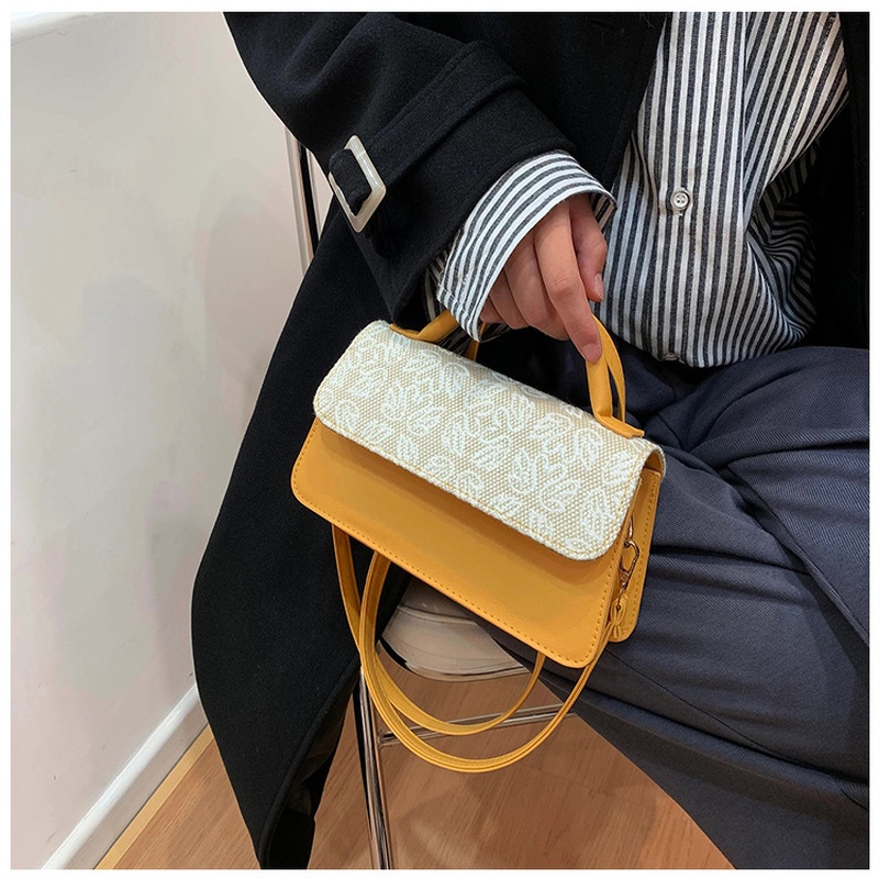 Túi Đeo Chéo Vuông Trang Trí Họa Tiết Đường Khâu NB00316