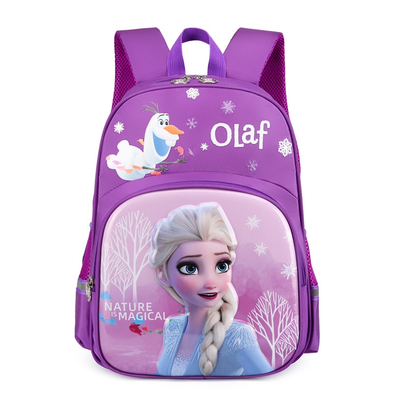 Ba Lô Đi Học Cỡ Lớn Thoáng Khí In Họa Tiết Công Chúa Elsa Thời Trang Đa Năng Cho Bé