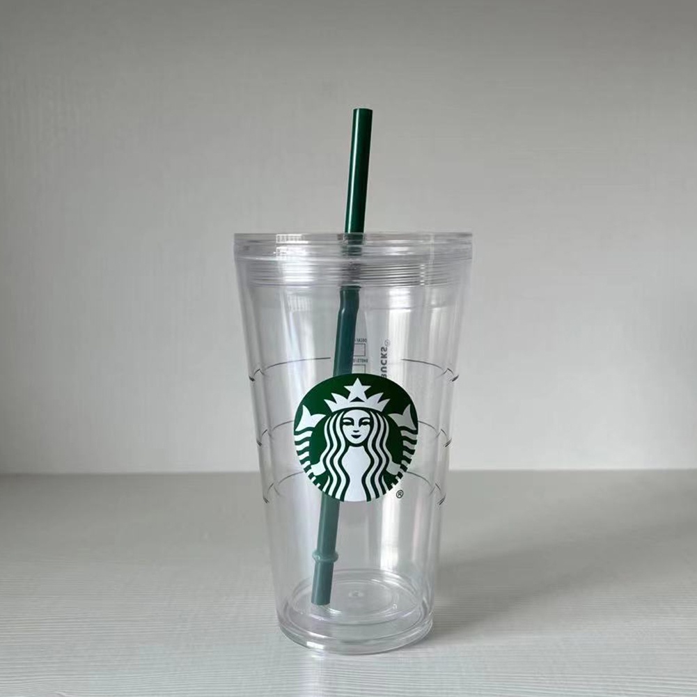 Cốc uống nước có ống hút in logo venti grande kích thước cao