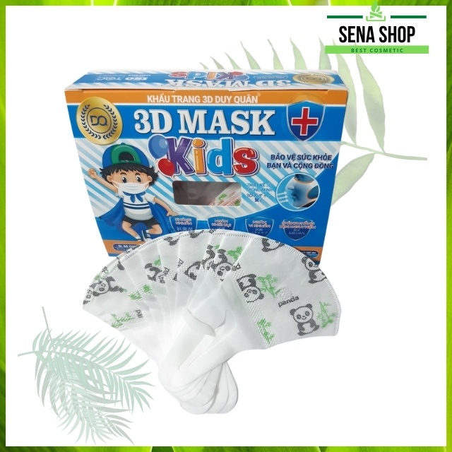 [CHO BÉ 5-10 TUỔI ]Hộp 50 Chiếc Khẩu Trang 3D Kids Trẻ Em Mask Duy Quân Họa Tiết Y Tế Xuân Lai Công Nghệ Nhật Bản Bền