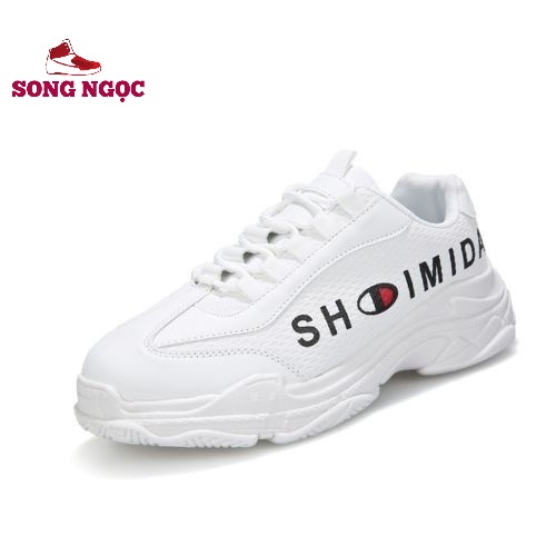 GiàyThể Thao   Nam  Giày Sneaker giữ nhiệt đi êm mềm lót thoáng khí mới nhất đế đúc mầu trắng 2020 hd51