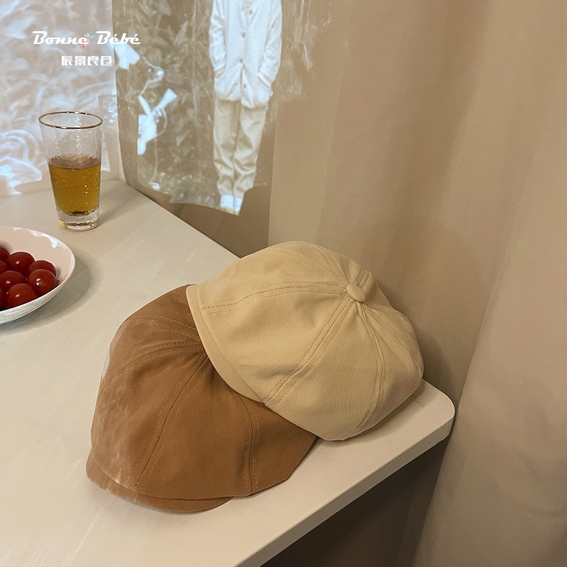 Mũ beret vải kiểu dáng xu hướng mới phong cách Nhật Bản, Hàn Quốc cho bé