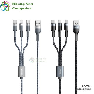 Cáp sạc đa năng 3 trong 1 Remax RC-070TH
