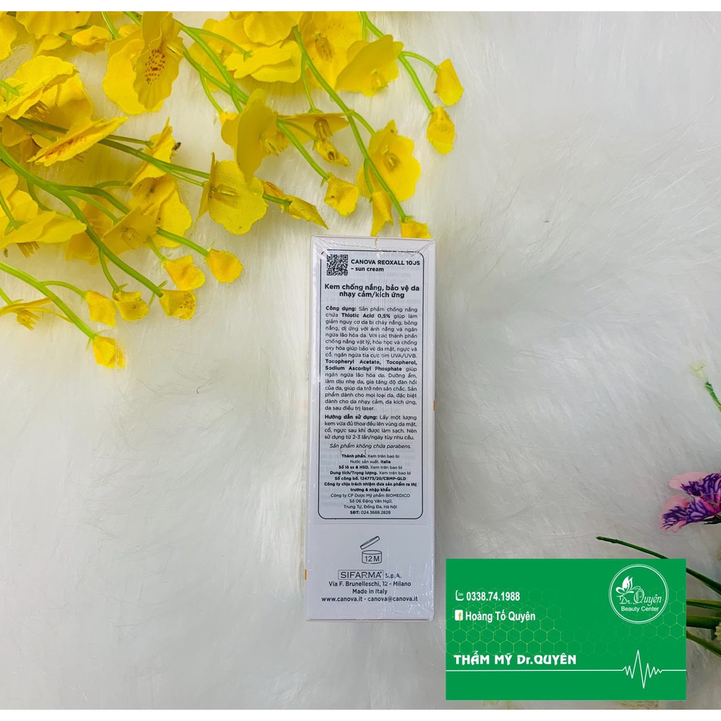 [CHÍNH HÃNG] Kem chống nắng CANOVA REOXALL 100S - SUN CREAM / dùng cho da nhạy cảm/kích ứng | BigBuy360 - bigbuy360.vn