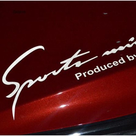 Tem dán decal Logo phản quang chữ Sport Sports mind sportmind xe hơi ô tô tương thích Toyota Vios Innova Hyundai Accent