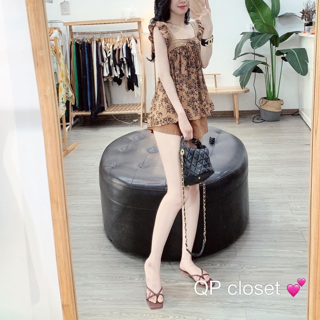 Set Hoa Nâu Tây Cánh Tiên Phối Ren | BigBuy360 - bigbuy360.vn