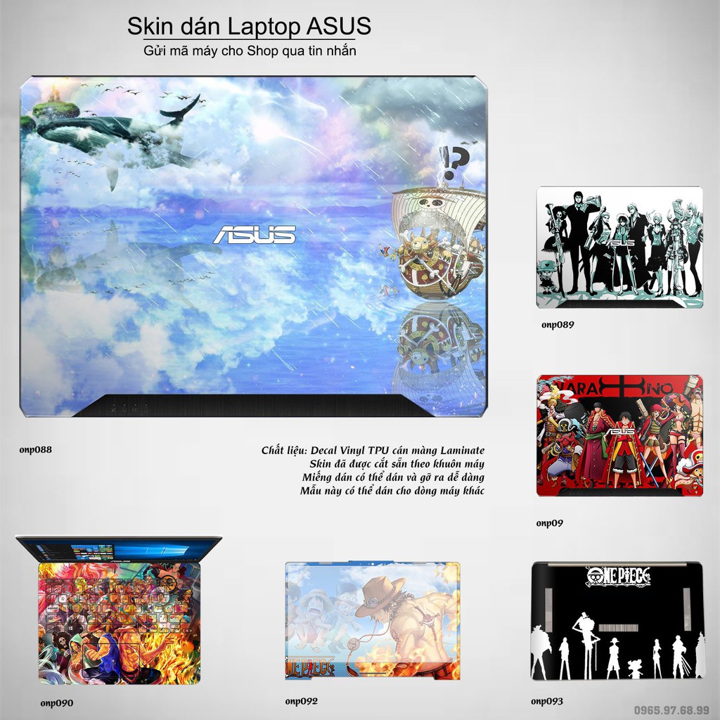 Skin dán Laptop Asus in hình One Piece nhiều mẫu 8 (inbox mã máy cho Shop)