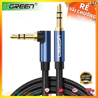 Cáp âm thanh 3.5mm 1 đầu vuông góc vỏ bện vải UGREEN AV112