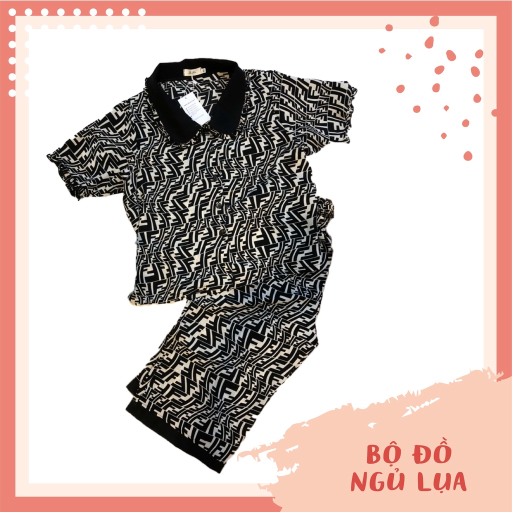 Bộ Pijama Quần Dài hoạ tiết trắng đen kết hợp