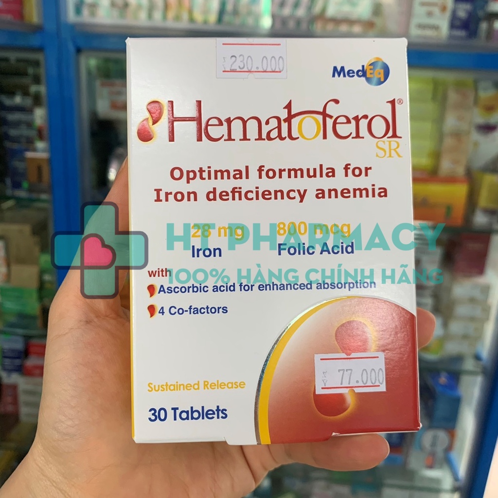 HEMATOFEROL - VIÊN UỐNG BỔ SUNG SẮT, AXIT FOLIC DÙNG CHO NGƯỜI THIẾU MÁU, KHÔNG GÂY TÁO BÓN