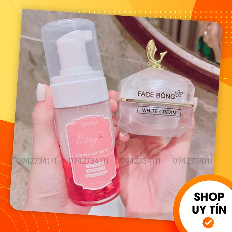 [Chính Hãng] Combo Kem Face Bông ONAYA + Sữa Rửa Mặt Tạo Bọt ONAYA