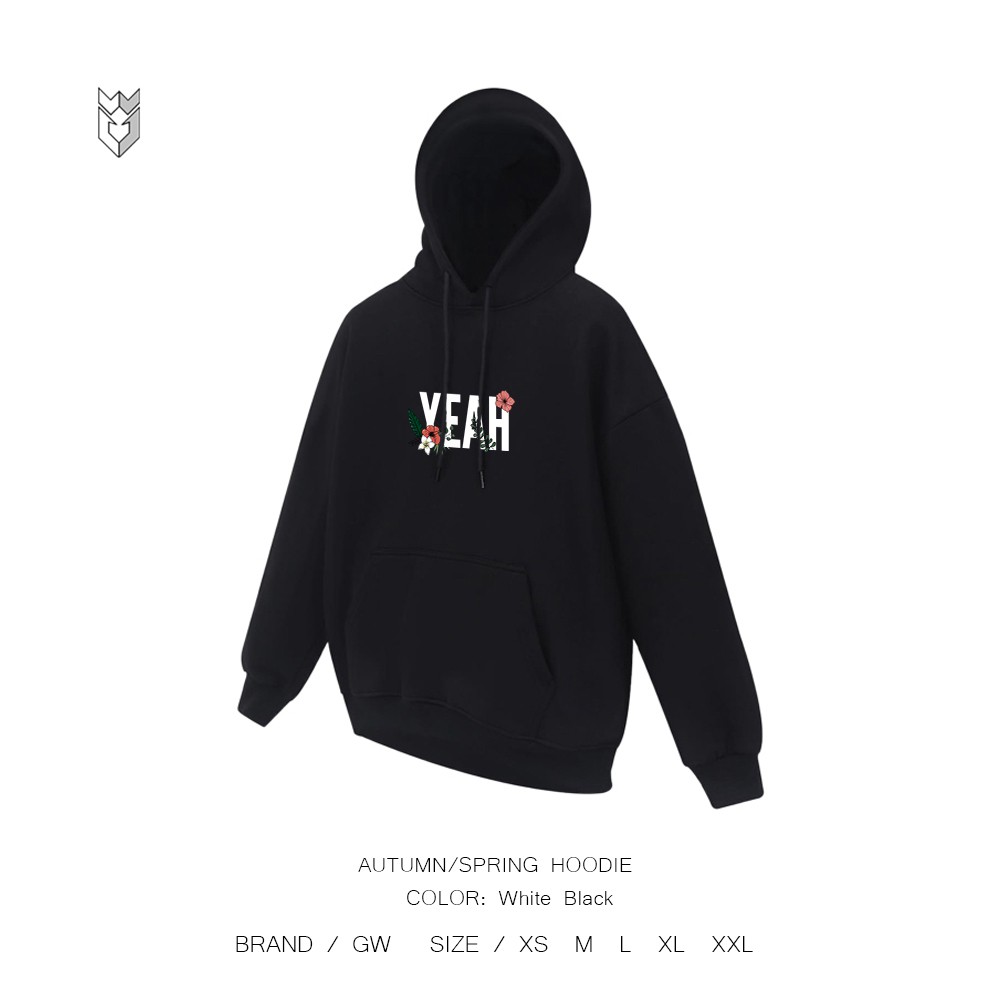 Áo nỉ hoodie Unisex nam nữ Yeah, áo khoác form rộng - GW Shop