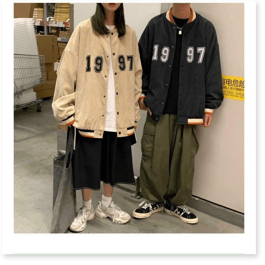 ÁO KHOÁC NHUNG NAM NỮ 1997 BOMBER UNISEX CHẤT LIỆU THOÁNG MÁT CHO MÙA HÈ KHÁNH AN STORE