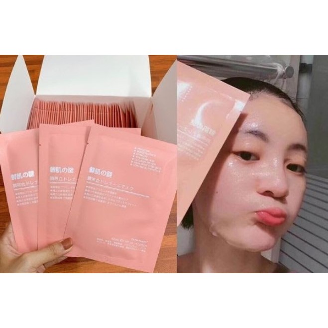 1 HỘP 50 MIẾNG Mặt nạ nhau thai cừu , Mặt Nạ Tế Bào Gốc Nhau Thai Cừu Cuống Rốn , cấp ẩm，dưỡng da