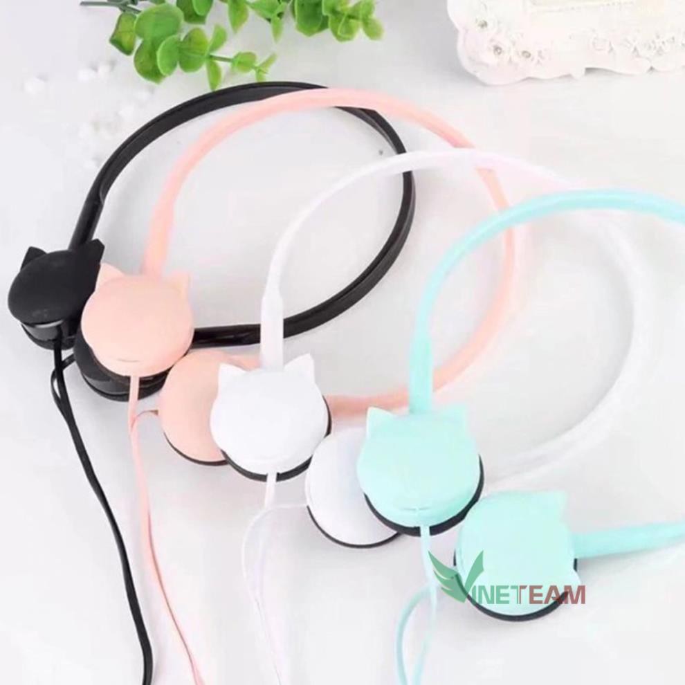 Tai nghe chụp tai mèo pastel ✓có micro ✔ âm thanh sống động ✓ dễ thương