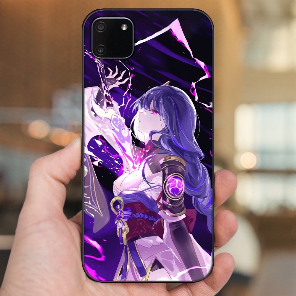 Ốp lưng Realme C11 2020 viền đen in hình Raiden Shogun Genshin Impact
