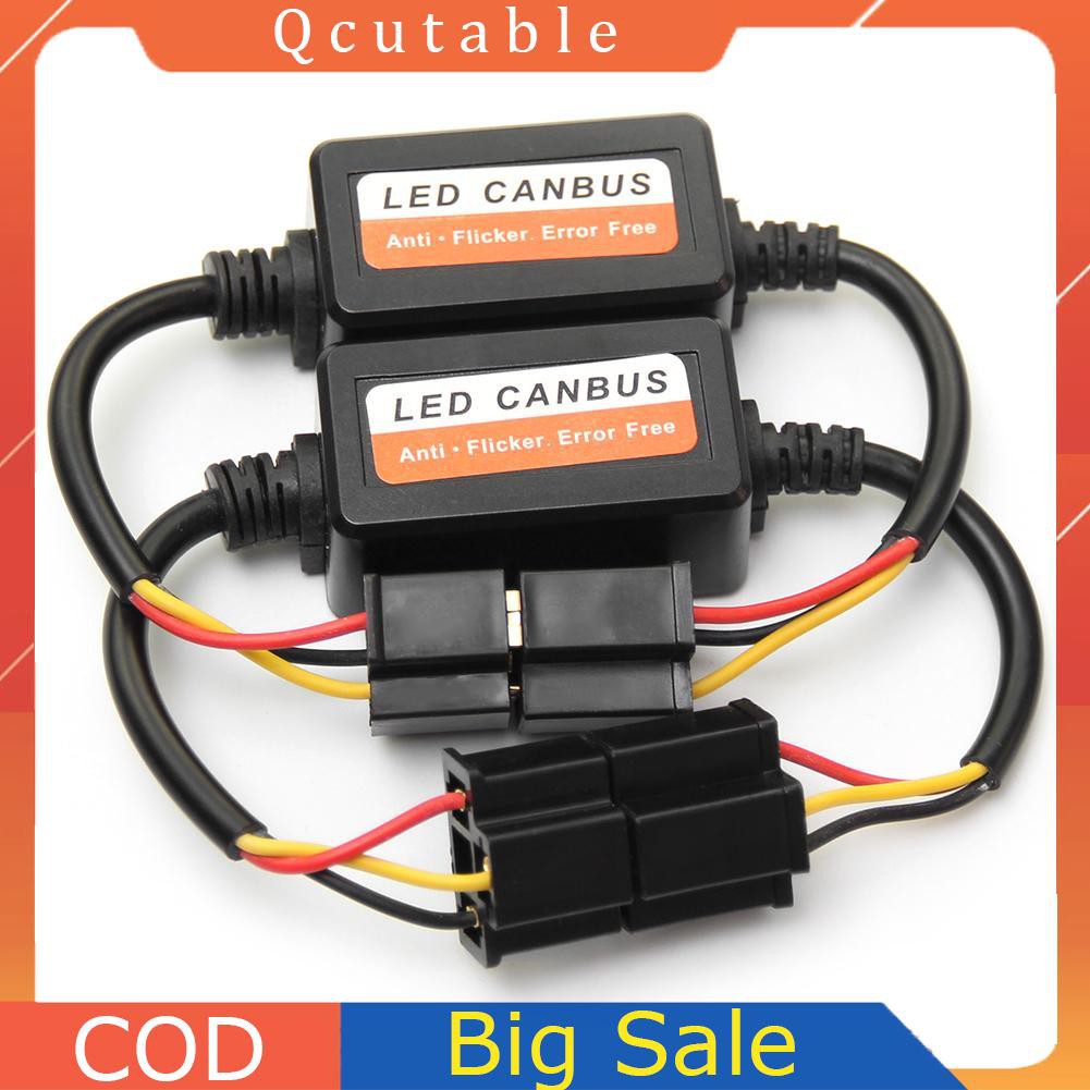 Cặp bộ giải mã lỗi canbus đèn pha LED H4 tự do chống nhấp nháy hủy flash