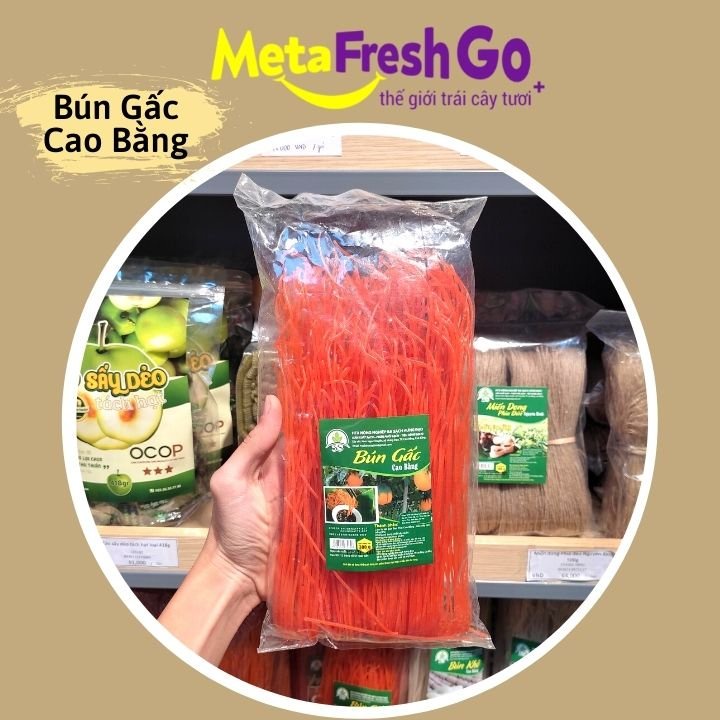 Bún Gấc Cao Bằng 500 gam Loại 1 - Đặc sản Vùng Cao Tự Nhiên, Ít Calo, Hỗ Trợ Giảm Cân | Meta FreshGo