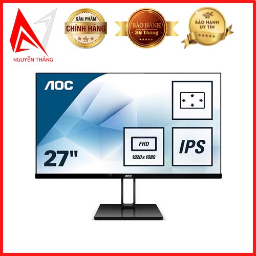 Màn hình AOC 27V2Q/74 (27 inch/ FHD/IPS/75Hz/5ms/250 nits/HDMI+DP) new chính hãng