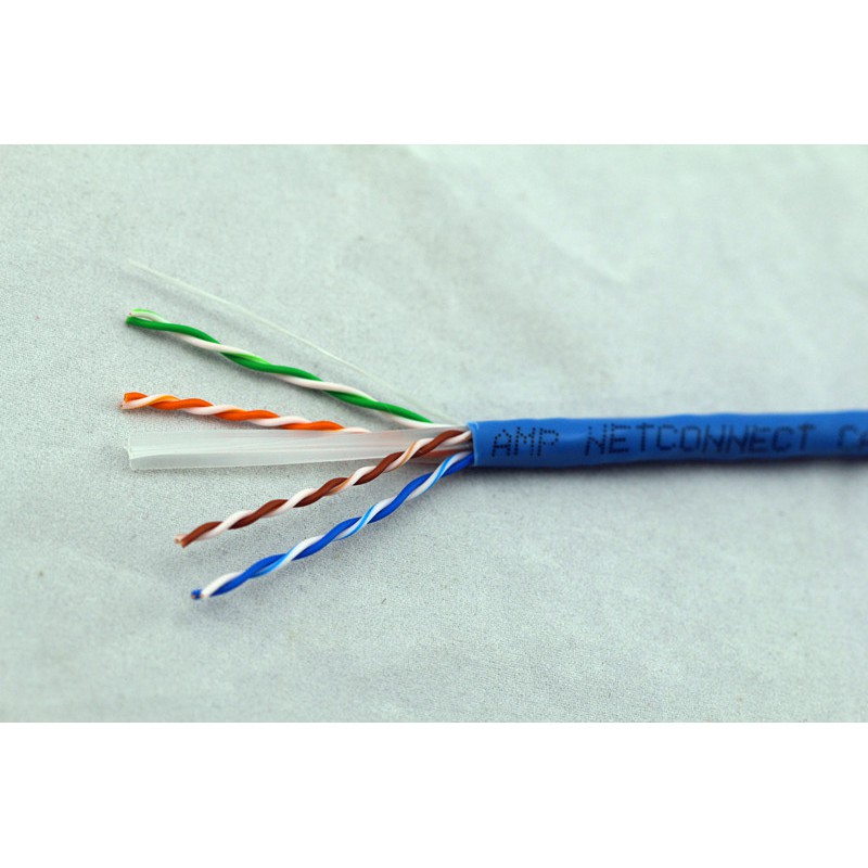 Dây cáp mạng Cat6 AMP  UTP màu xanh 1427254-6 hoặc 1427071-6 có CO, CQ. Hàng chính hãng