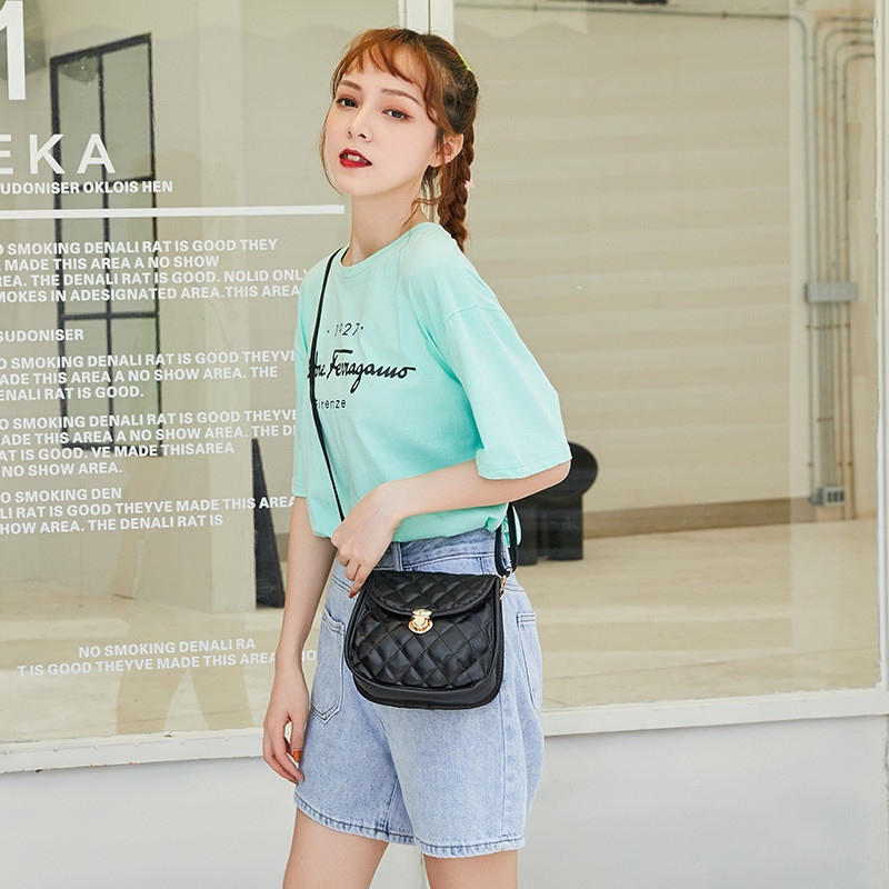 Túi đeo chéo nữ thời trang hàn quốc nhỏ xinh sọc Caro trẻ trung HX100