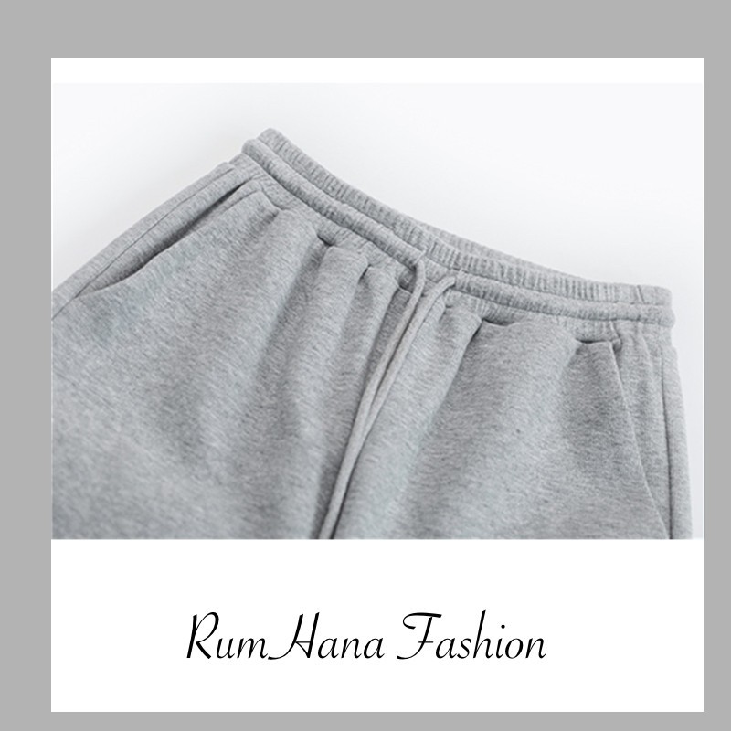 Quần ống rộng jogger nỉ da cá 2 màu Đen - Xám | BigBuy360 - bigbuy360.vn