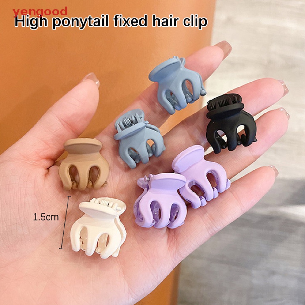 Bộ 10 Kẹp Tóc Mini Bằng Nhựa Nhám Chống Chảy Xệ Dễ Thương