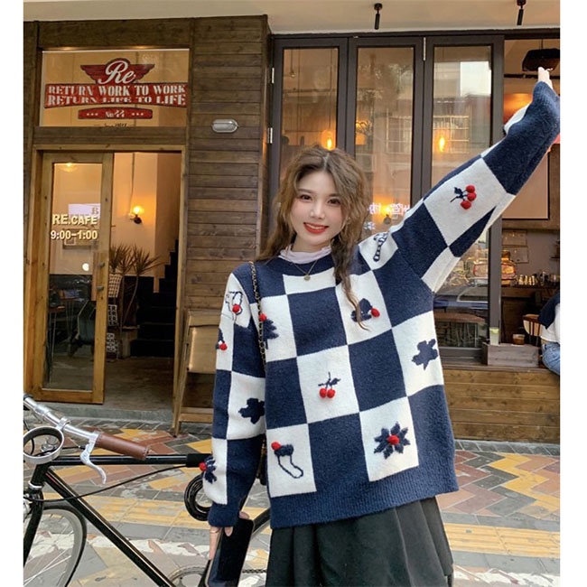 Áo Len Ô Vuông Noel Siêu Hót Hàng Quảng M0580-Vin_store168
