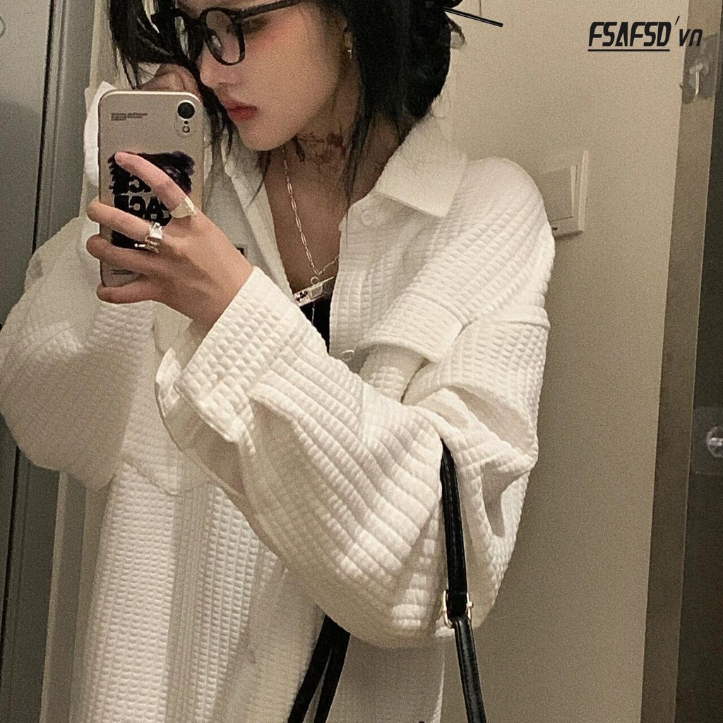 Áo Khoác Nữ Phong Cách Retro Mỹ Cá Tính