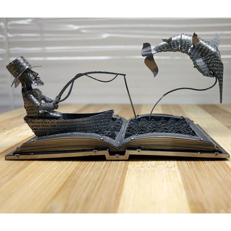 Mô Hình 3D Kim Loại Tiểu Thuyết Ông Già Và Biển