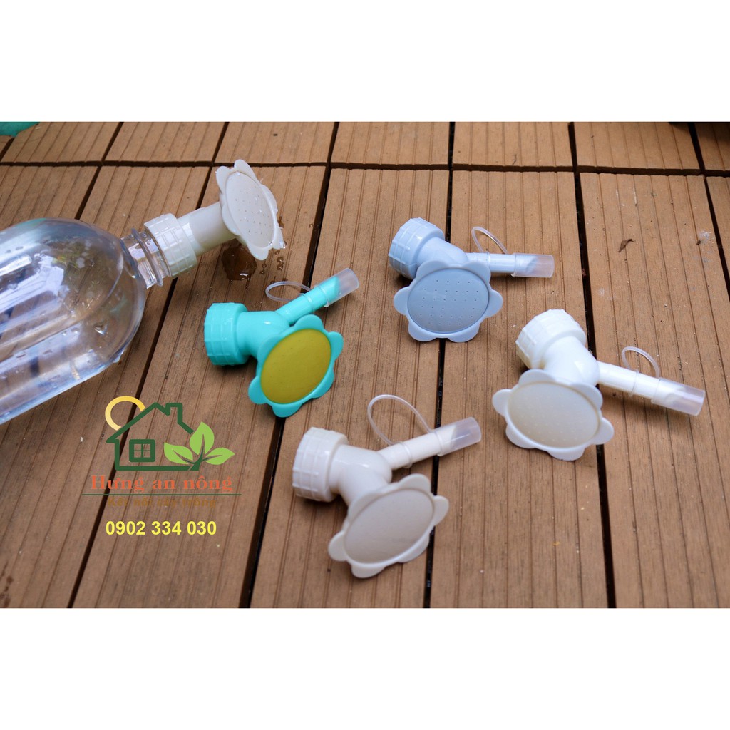 Vòi tưới cây 2 trong 1 tiện ích dùng được mọi loại miệng chai nước ngọt nhựa PP cao cấp an toàn