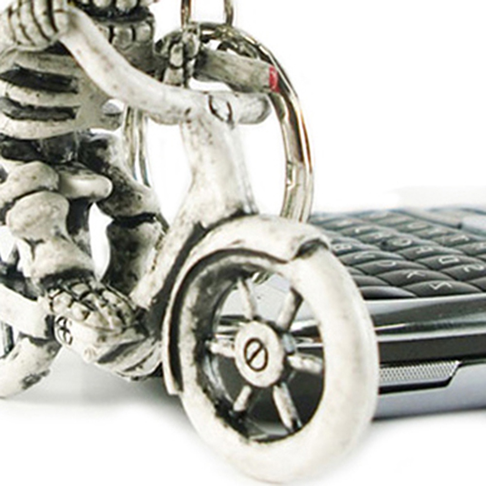 Móc Khóa Cao Su Hình Bộ Xương Xe Đạp Sáng Tạo Thời Trang